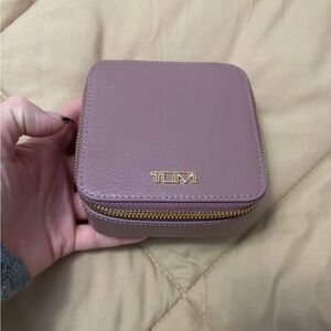 TUMI Mauve Leather Jewelry case